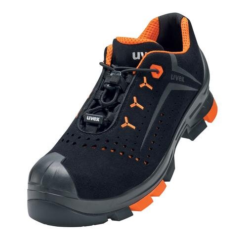 uvex 2 Halbschuhe S1P 65011 schwarz, orange Mehrweitensystem