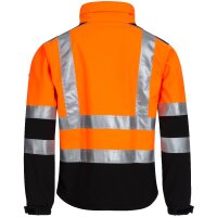 Nitras MOTION TEX VIZ,Warnschutz-Softshelljacke neonorange / schwarz Gr.XL (7170-XL)