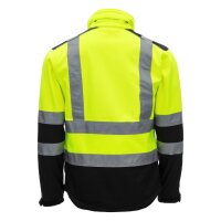 Nitras MOTION TEX VIZ,Warnschutz-Softshelljacke neongelb / schwarz Gr.4XL (7171-4XL)