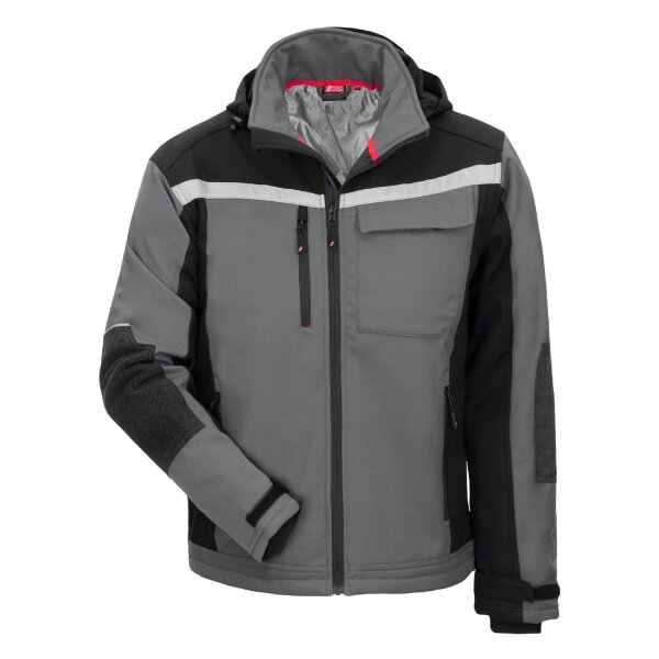Nitras MOTION TEX PLUS, Softshelljacke grau / schwarz Gr.2XL (7182-2XL)