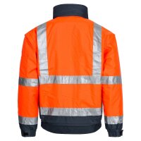 Nitras MOTION TEX VIZ PLUS, Warnschutz- Pilotenjacke,neonorange / blau (7140)