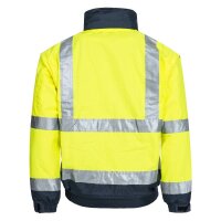 Nitras MOTION TEX VIZ PLUS, Warnschutz- Pilotenjacke,neongelb / blau (7141)