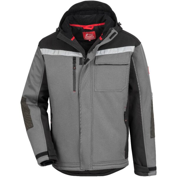 Nitras MOTION TEX PLUS, Winter-Softshelljacke grau / schwarz (7182W)