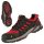 Nitras PRO STEP, S1P Sicherheitshalbschuhe, strapazierfähiges Textil, schwarz / rot (7410)