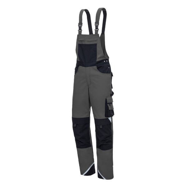 Nitras MOTION TEX PLUS, Latzhose grau/schwarz Gr.54 (7622-54)