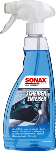 SONAX ScheibenEnteiser - taut sekundenschnell zugefrorene Scheiben auf.