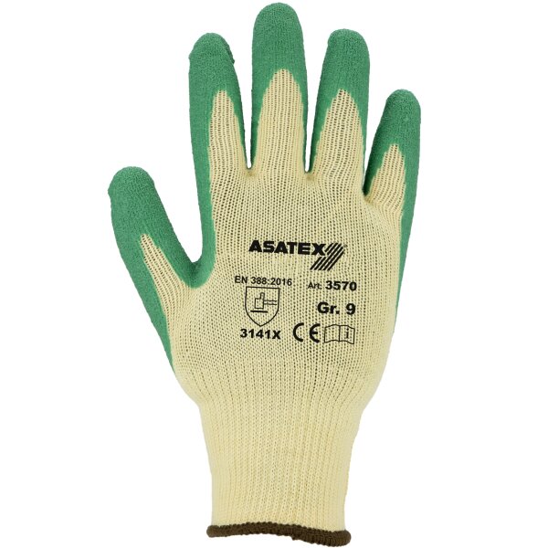 ASATEX Latex-Handschuh 3570 Gr. 10 gelb