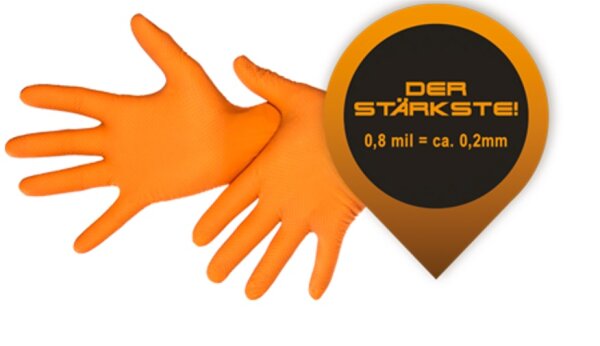 SIXGRIP Nitril-Handschuhe ROBUST Größe XXL (Inhalt 50 Stück)
