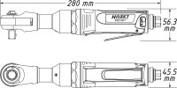 HAZET Schlag-Ratschenschrauber 9022SR-1 - Vierkant 12,5...