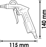 VIGOR Ausblas-Pistole - kurz - V7135