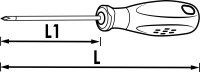 VIGOR Schlitz-Schraubendreher - V1698 - Schlitz Profil - 0.6 x 3 mm