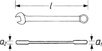 VIGOR Ratschen-Ring-Maulschlüssel - lang - V1029 - Außen-Sechskant Profil, Außen-Doppel-Sechskant Profil - 18 mm