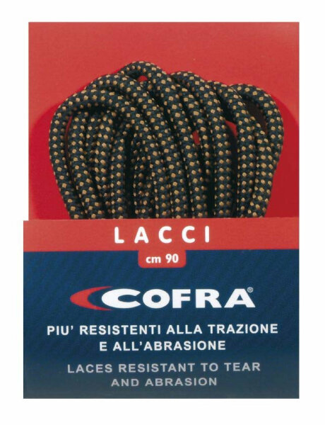 COFRA BOW Schnürsenkel schwarz/braun 90cm