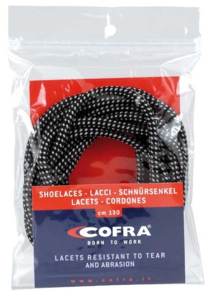 COFRA BOW Schnürsenkel schwarz/grau 110cm