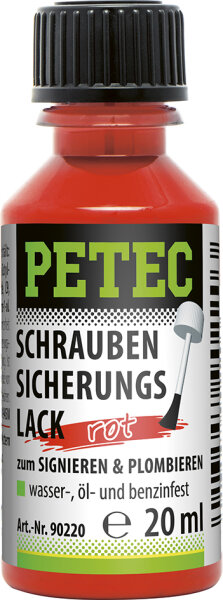 PETEC Schraubensicherungslack Rot 20ml (90220)