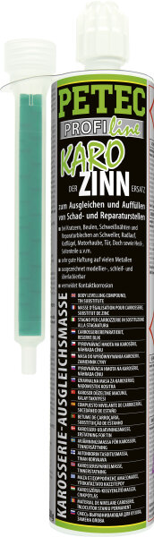 PETEC Karo-Zinn Karosserieausgleichsmasse Coaxialkartusche 265ml (96175)