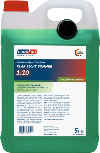 EUROLUB KLAR SICHT 1:10 Sommer - 5 L (817005)