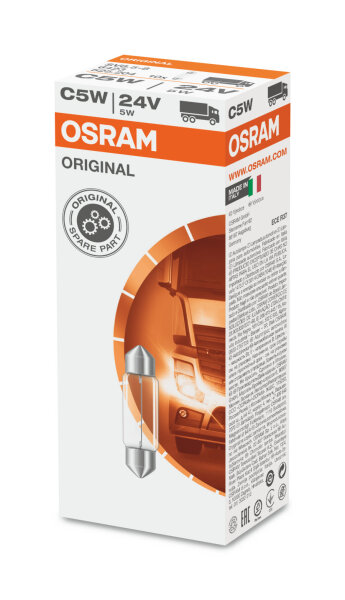 OSRAM Original C5W 12V 5W 36mm Faltschachtel 6418