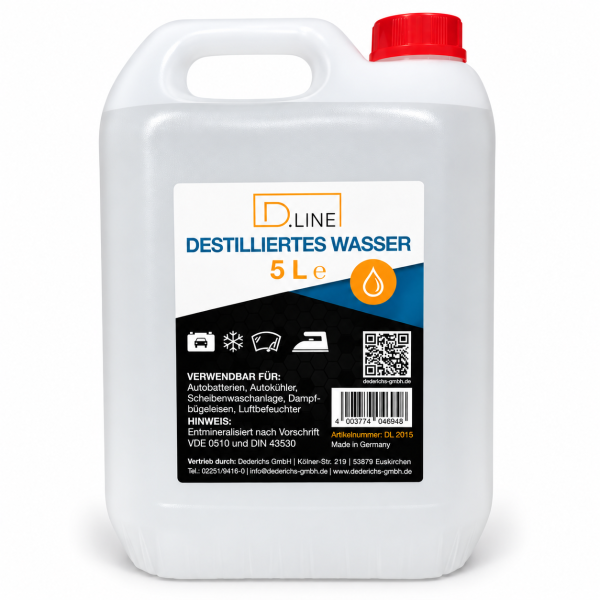 D.LINE Destilliertes Wasser 5 Liter (DL 2015)