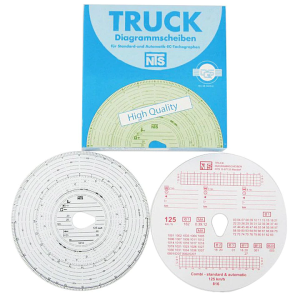 NTS Diagrammscheiben für Fahrtenschreiber 125 Km/h  S816