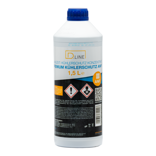 D.LINE Kühlerfrostschutz ANTIFREEZE ANF 40 G11 (Blau) Konzentrat 1,5 Liter (DL 2033)