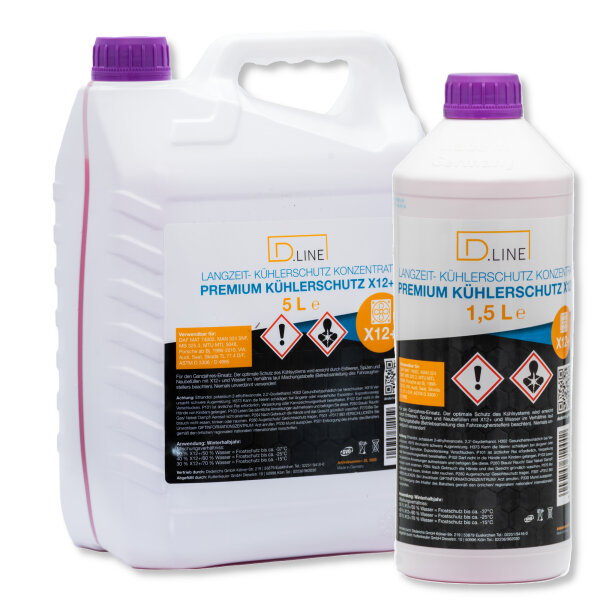 D.LINE Kühlerfrostschutz ANTIFREEZE X12+ (Violett) Konzentrat (DL 203)