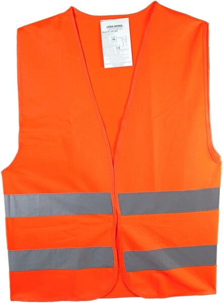 LEINA Warnweste Orange Onesize DIN/ISO 20471 REF 13100