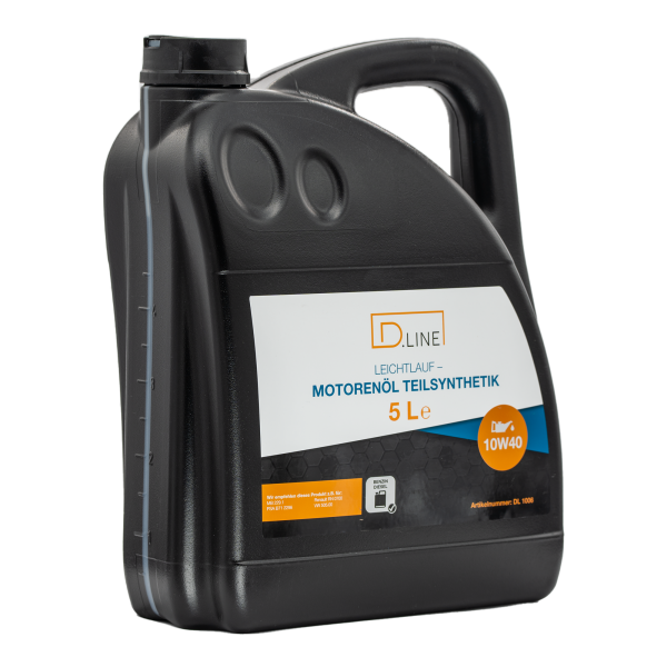 D.LINE Motorenöl SAE 10W-40 Leichtlauf Teilsynthetik 5 Liter Kanister (DL 1006)