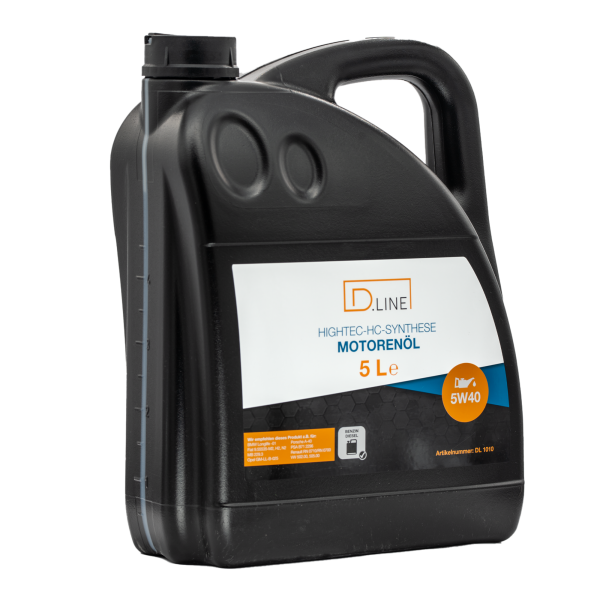 D.LINE Motorenöl SAE 5W-40 Hightec-HC-Synthese 5 Liter Kanister (DL 1010)