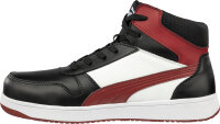 Puma FRONTCOURT BLK/WHT/RED MID S3L ESD FO HRO SR schwarz/weiß