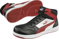 Puma FRONTCOURT BLK/WHT/RED MID S3L ESD FO HRO SR schwarz/weiß