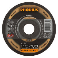 RHODIUS Extradünne Trennscheibe XT70 125 x 1,0 x 22,23 mm (Box 10 Stück) 208226