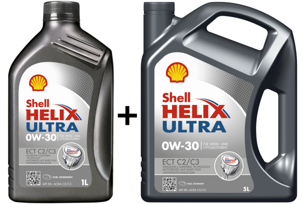 Shell Helix Ultra ECT C2/C3 0W-30 SPARSET 5+1 Liter 550054064