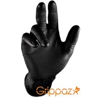Grippaz Nitril-Handschuhe 246 schwarz,2XL (50 Stück)...