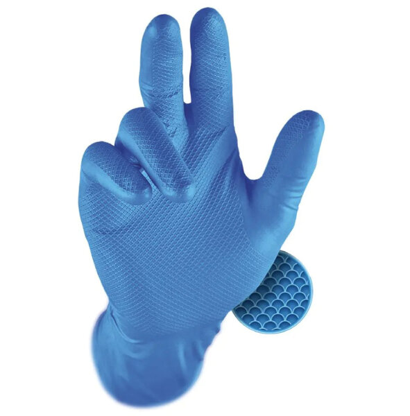 Grippaz Nitril-Handschuhe 306DB blau 300mm (50 Stück)