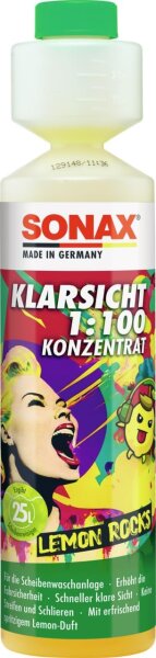 SONAX 03701410  KlarSicht 1:100 Konzentrat Lemon Rocks 250 ml