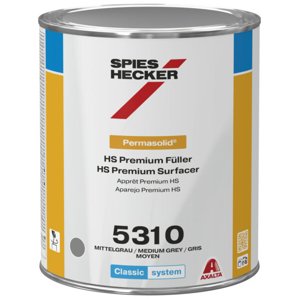 Spies Hecker Permasolid® HS Premium Füller 5310 1 l Mittelgrau 4025331470786