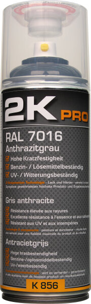 2K PRO Decklack / Sprühlack RAL 7016 Anthrazitgrau glänzend 351856