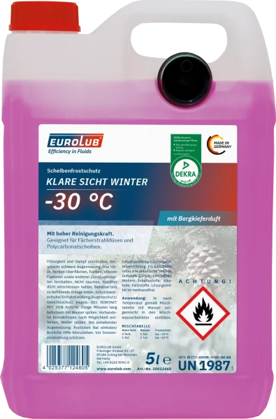 EUROLUB SCHEIBENFROSTSCHUTZ KLARE SICHT Winter bis -30°C 5 L Gebrauchsfertig (10012460)