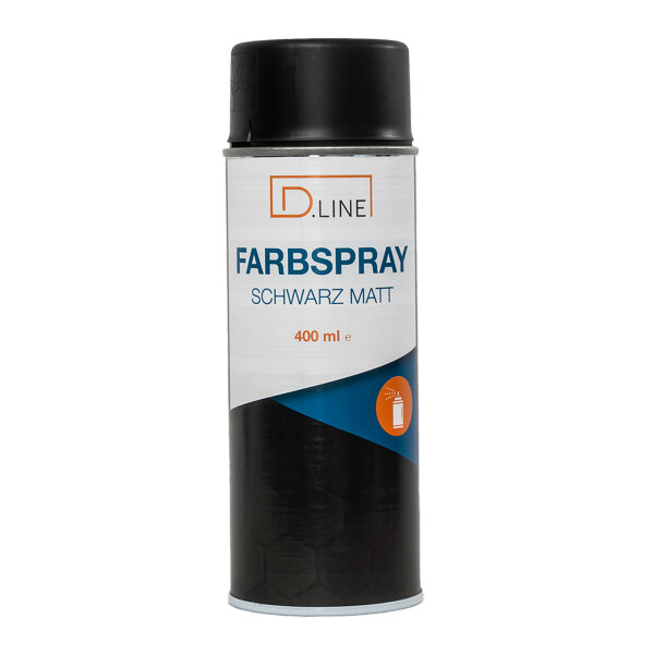 D.LINE Farbspray/Lackspray schwarz matt 400 ml