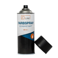 D.LINE Farbspray/Lackspray schwarz matt 400 ml