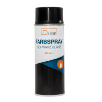 D.LINE Farbspray/Lackspray schwarz glänzend 400 ml