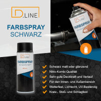 D.LINE Farbspray/Lackspray schwarz glänzend 400 ml