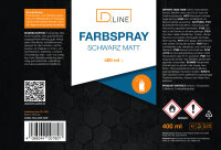 D.LINE Farbspray/Lackspray schwarz glänzend 400 ml