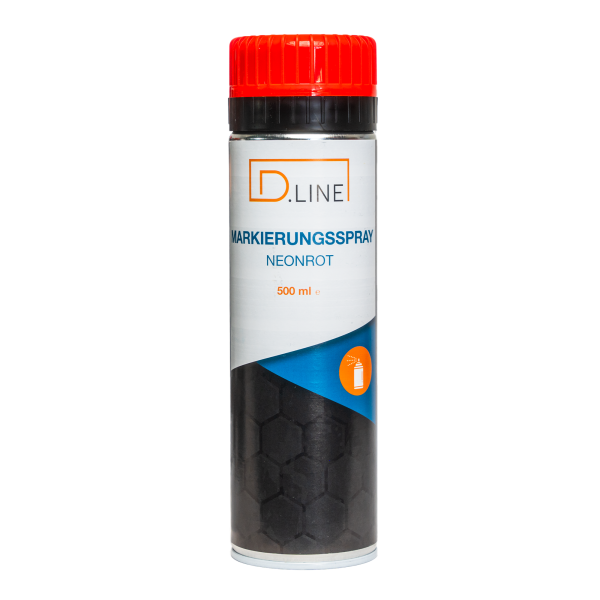 D.LINE Markierungsspray Baumarkierungsfarbe / Forstmarkierer neonrot 500 ml