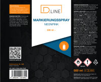 D.LINE Markierungsspray Baumarkierungsfarbe / Forstmarkierer neonrot 500 ml