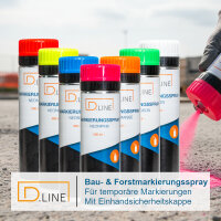 D.LINE Markierungsspray / Baumarkierungsfarbe / Forstmarkierer weiss 500 ml