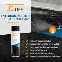 D.LINE Unterbodenschutz UBS Bitumen schwarz 500 ml Sprühdose