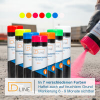 D.LINE Markierungsspray Baumarkierungsfarbe / Forstmarkierer verschiedene Farben 500 ml