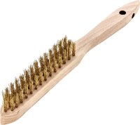 LESSMANN Drahtbürste 3 Reihen Messingdraht gewellt...